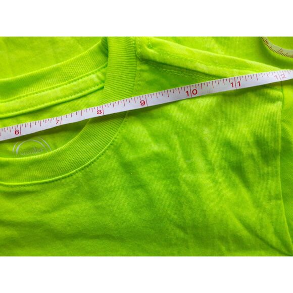 Wonder Nation Plain Neon Green sSoft Cotton Blend Boys Tee Med Lot of 3 NWT - Picture 7 of 13